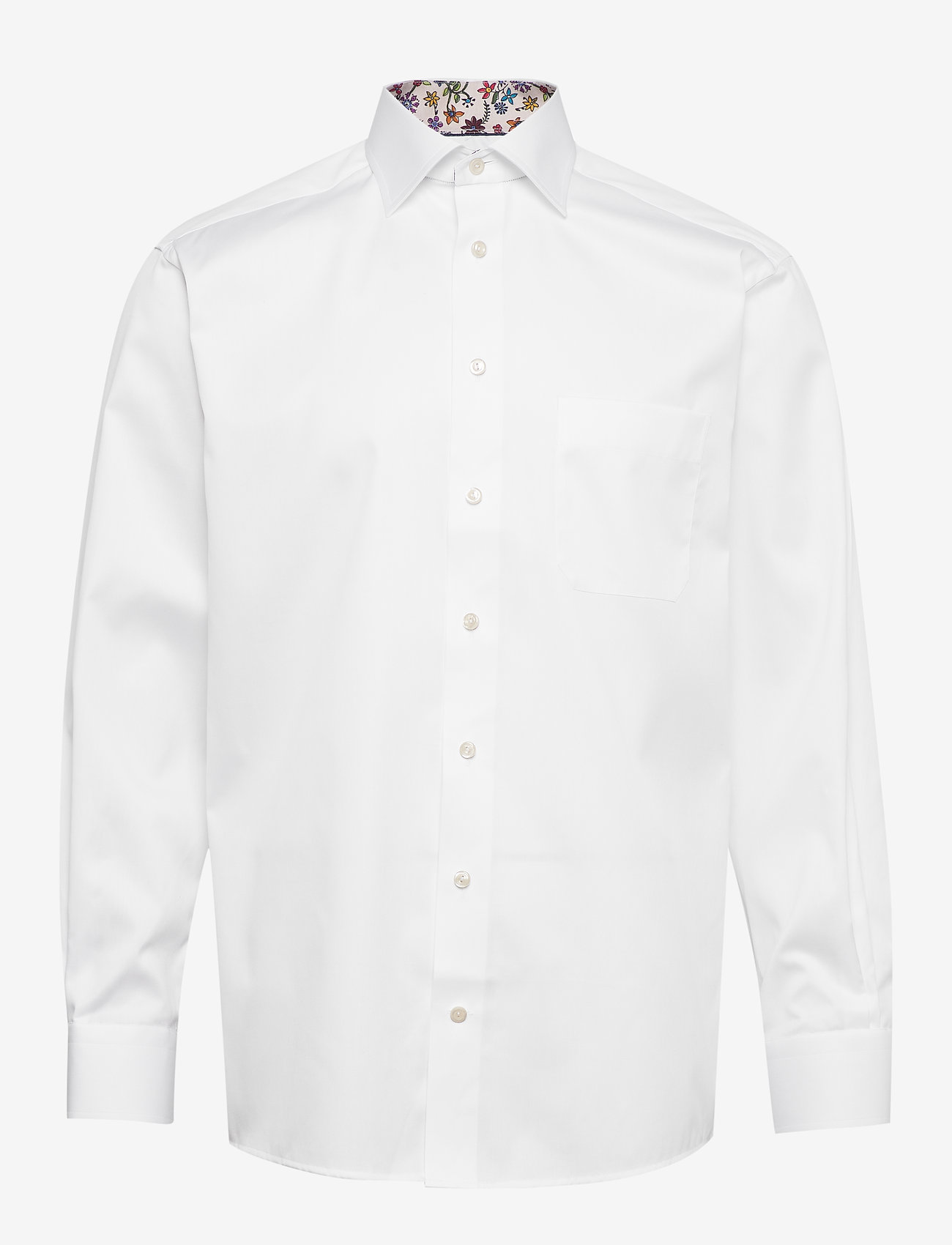 White Twill Shirt Flower Details White 60445 Kr Eton