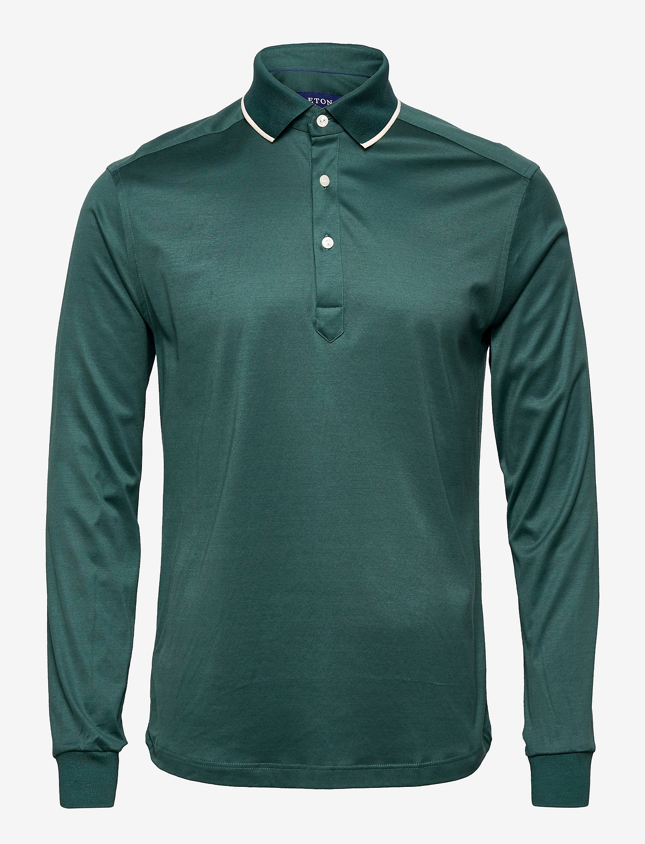 Eton - Men's shirt: Casual  Jersey - polo krekli ar garām piedurknēm - dark green - 0