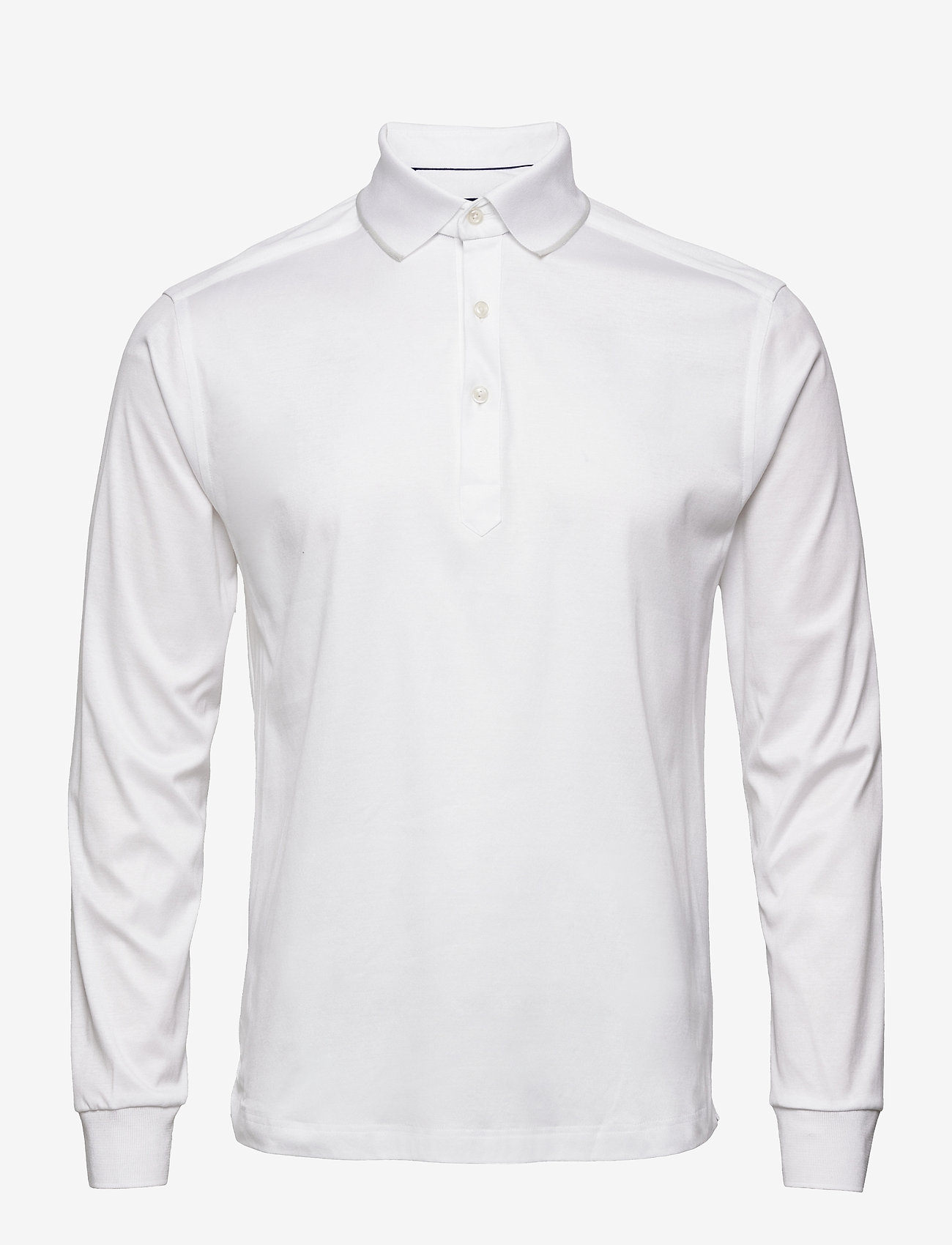 Eton - Men's shirt: Casual  Jersey - polo krekli ar garām piedurknēm - white - 0