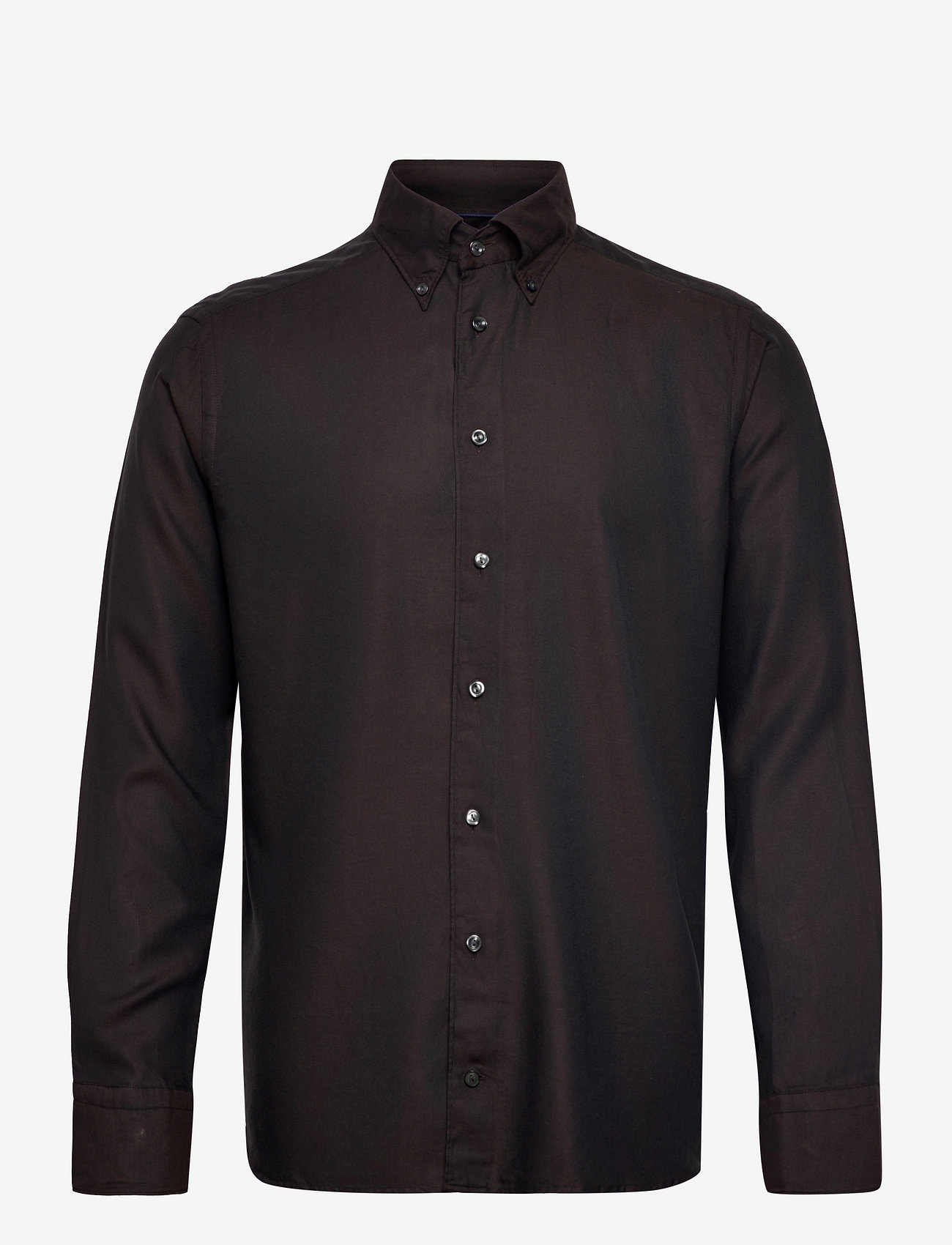 Eton - Men's shirt: Casual  Cotton & Tencel Flannel - leinenhemden - brown - 0
