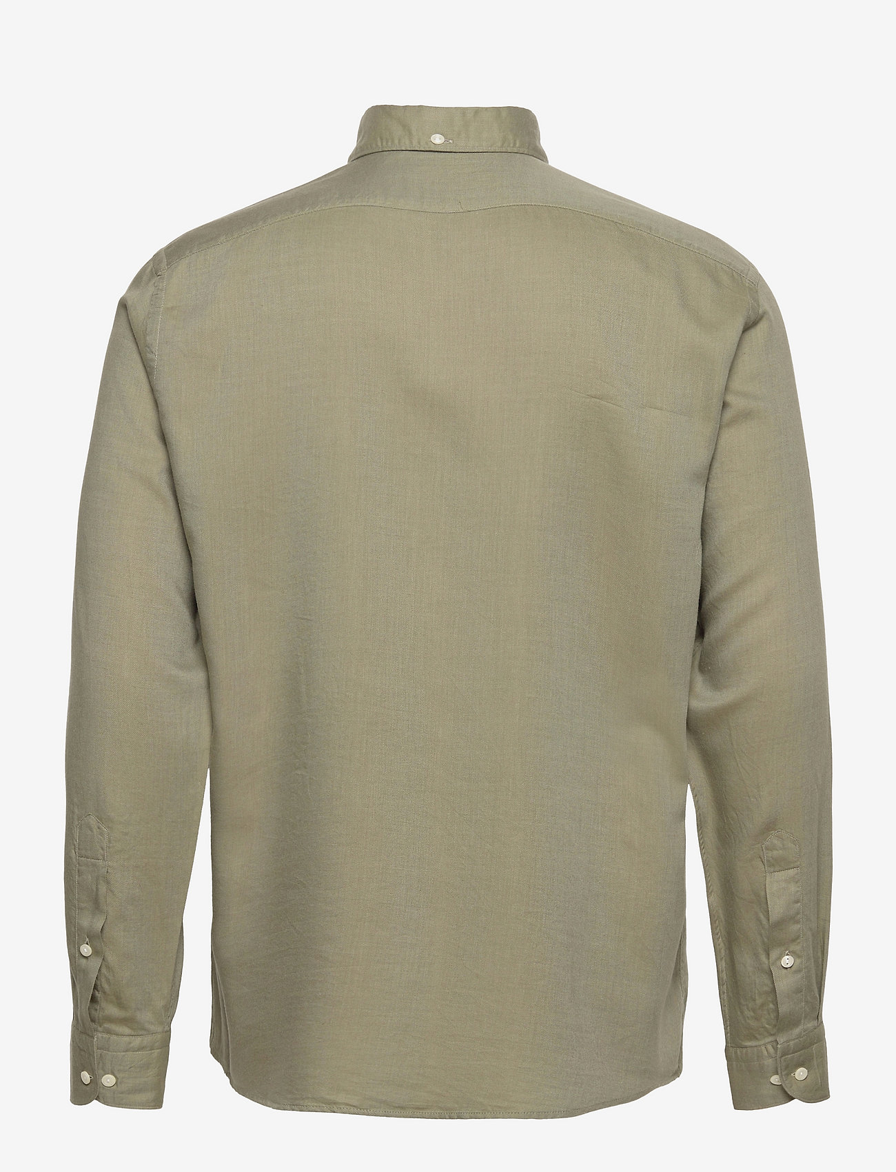 Eton - Men's shirt: Casual  Cotton & Tencel Flannel - lina krekli - dark green - 1