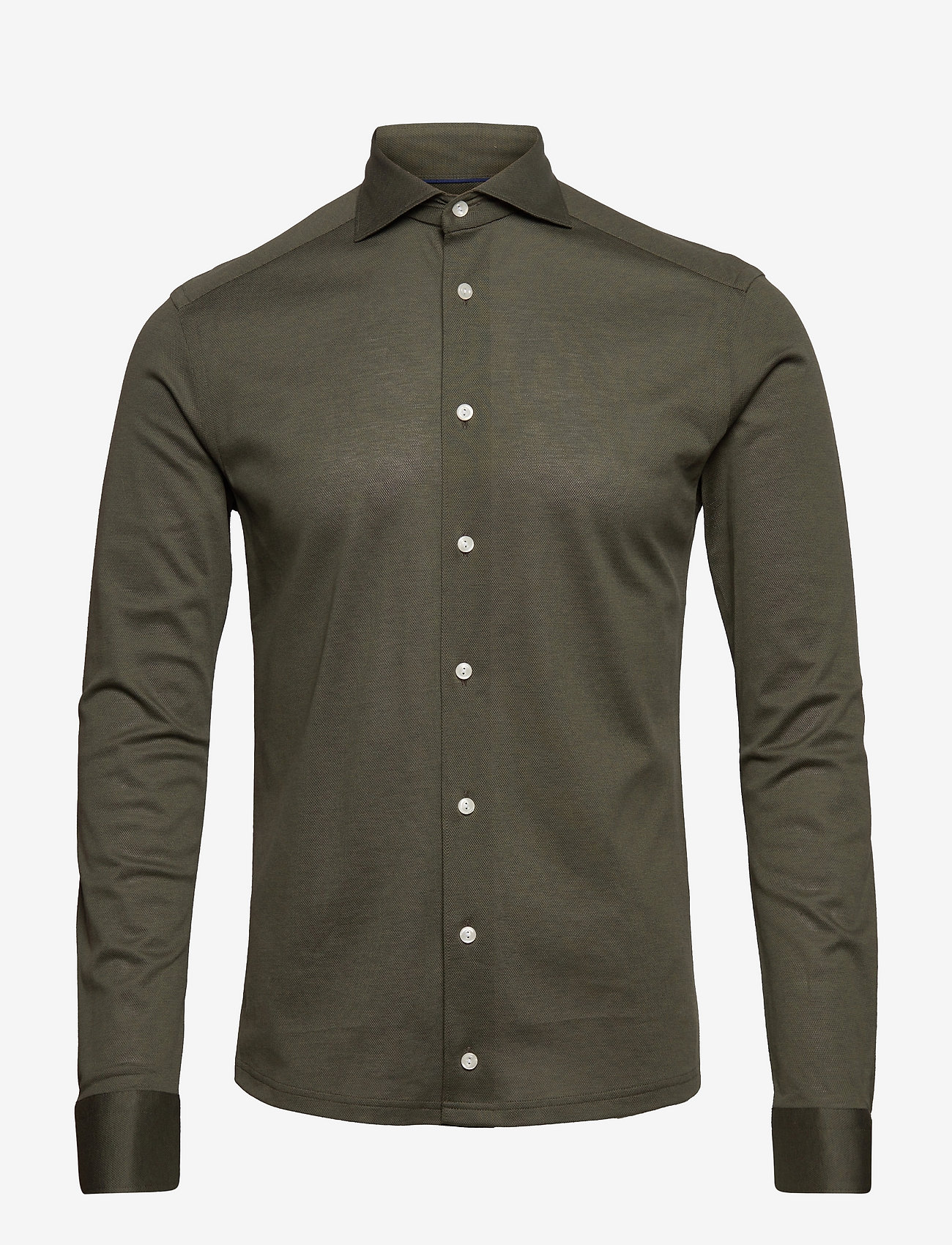 Eton - Men's shirt: Casual  Pique - dark green - 0