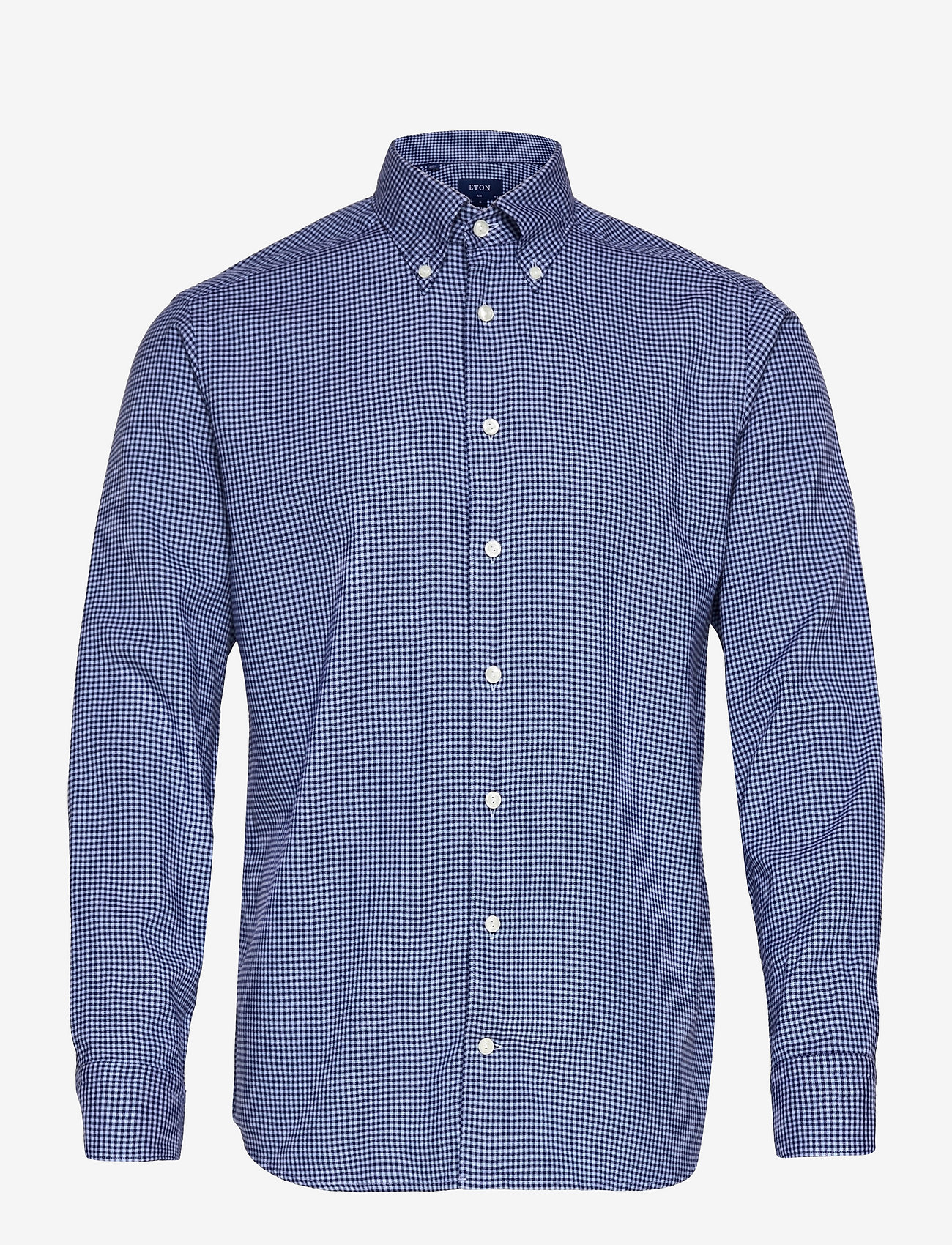 Eton - Men's shirt: Casual  Cotton & Tencel - lina krekli - mid blue - 0