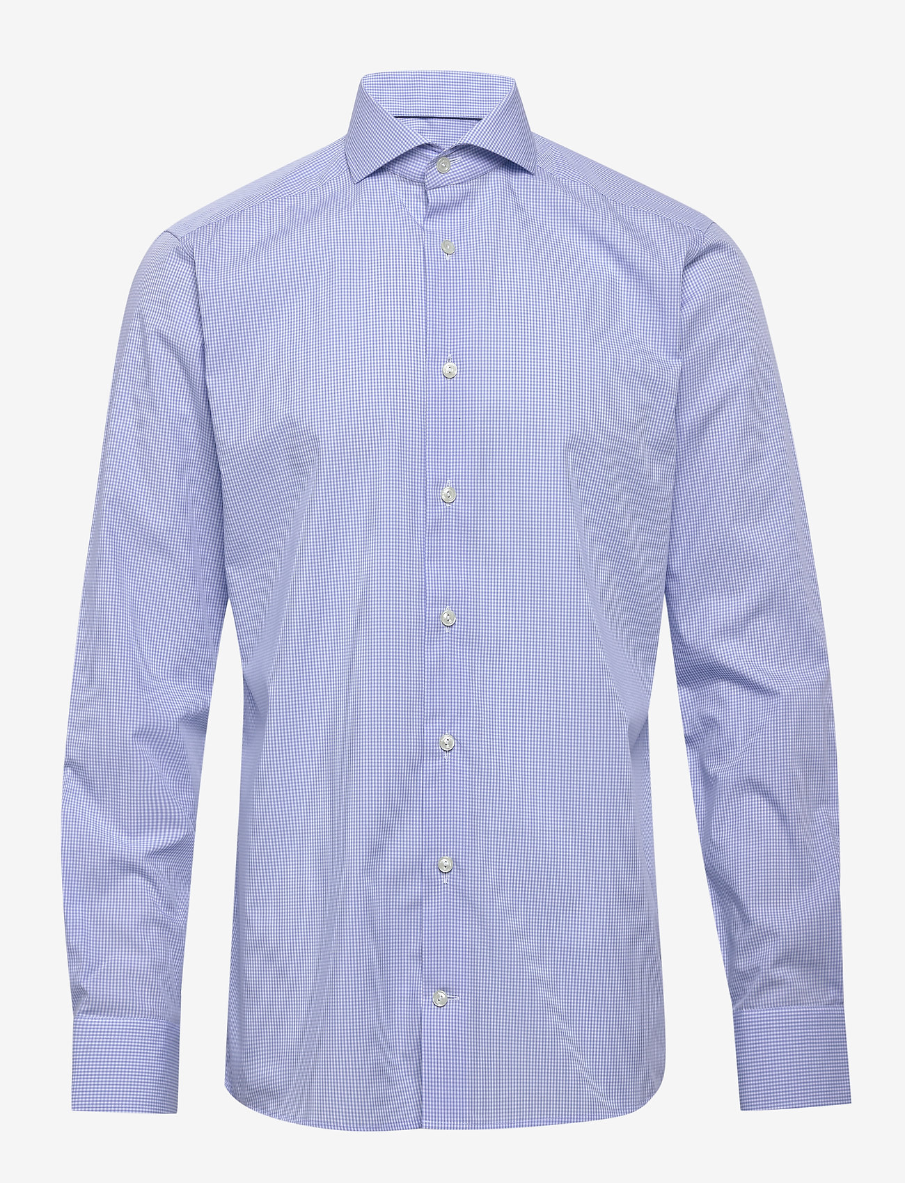 Eton - Check Poplin Shirt - basic-hemden - blue - 0