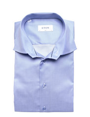 Eton - Men's shirt: Business  Cotton tencel stretch - lina krekli - light blue - 3