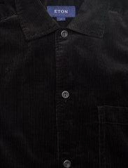 Eton - Men's shirt: Casual  Corduroy - lina krekli - black - 2