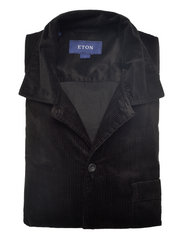 Eton - Men's shirt: Casual  Corduroy - basic-hemden - black - 3
