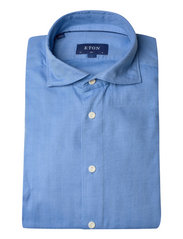 Eton - Men's shirt: Casual  Twill Cotton Tencel - basic-hemden - dark blue - 3