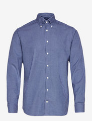 Men's shirt: Casual  Cotton & Tencel - MID BLUE
