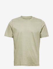 Men's shirt: Casual  Cotton Linen knit - MID GREEN