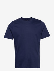 Men's shirt: Casual  Cotton Linen knit - NAVY BLUE