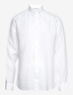 Men's shirt: Casual  Linen - basic shirts - white