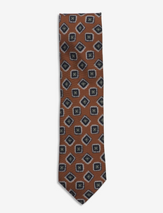 Tie  Silk tie - slips - dark brown