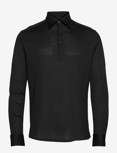 Men's shirt: Casual  Pique - polo shirts - black