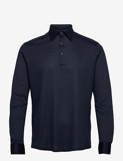 Men's shirt: Casual  Pique - polo shirts - navy blue
