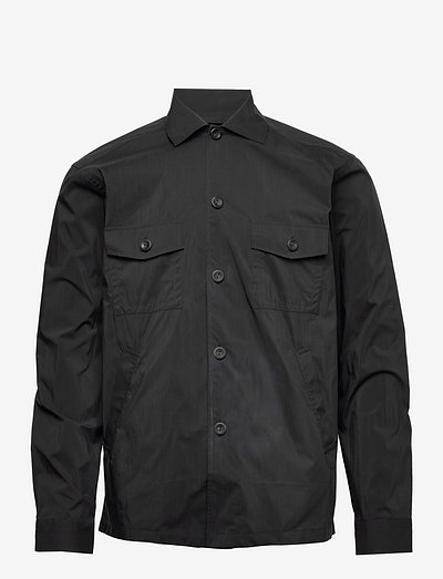 Men's shirt: Casual  Cotton & Nylon - peruskauluspaidat - black