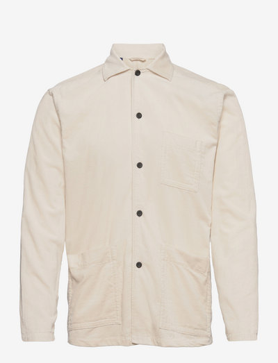 Men's shirt: Casual  Corduroy - linen shirts - white