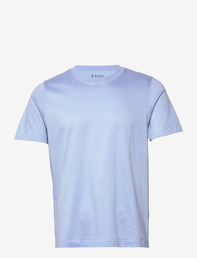 Men's shirt: Casual  Cotton Linen knit - t-shirts - light blue