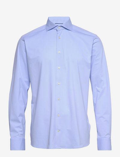Men's shirt: Business 4-way Stretch - lina krekli - light blue