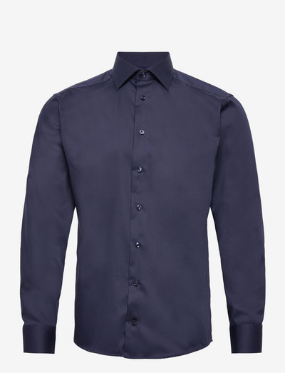 Men's shirt: Business  Twill stretch - basic-hemden - navy blue