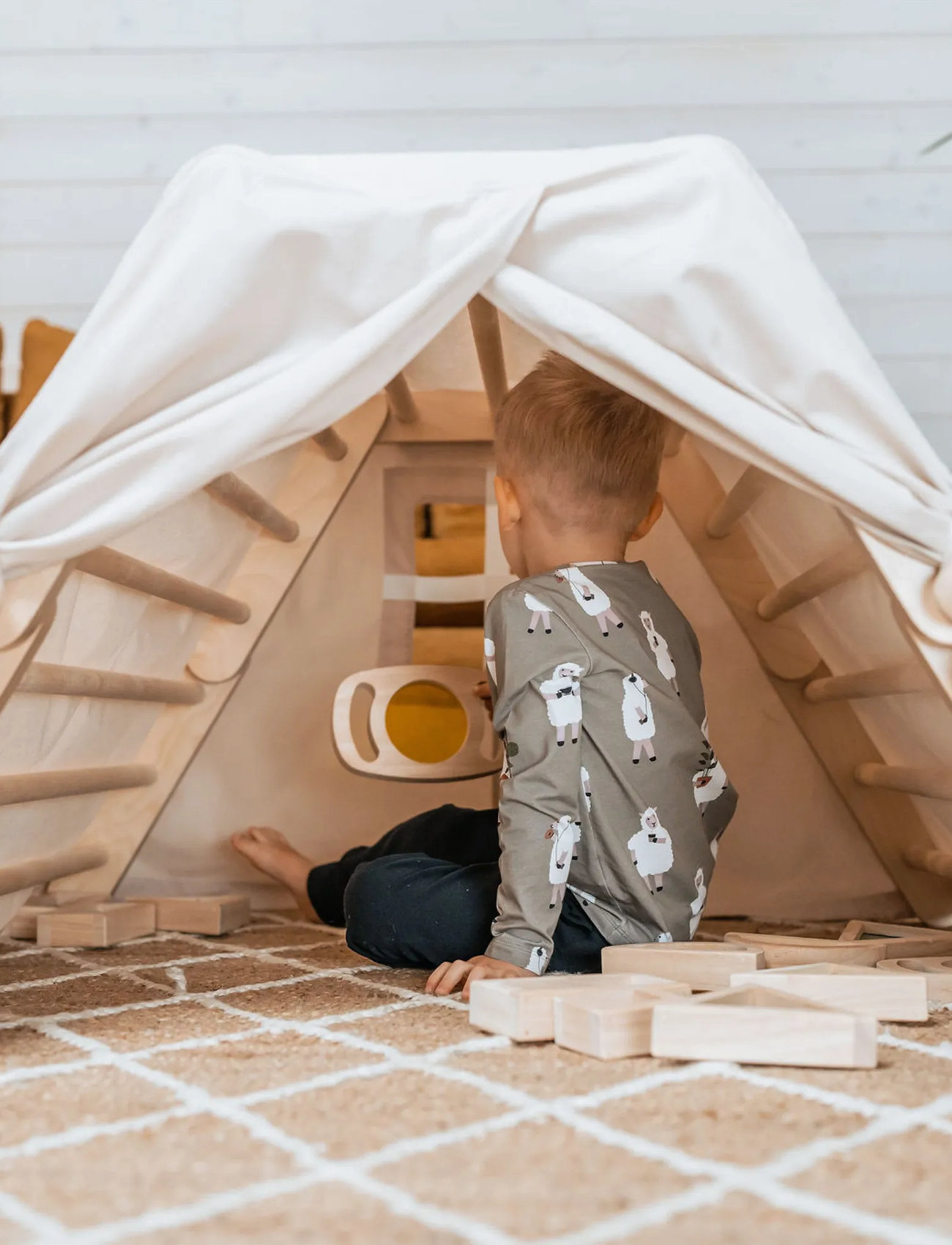 Ette Tete Play Tent For Climbing Frame Fipitri, Sand / Beige, 100X 82 cm, Beige, Furniture > Motor Skills Furniture, Børn