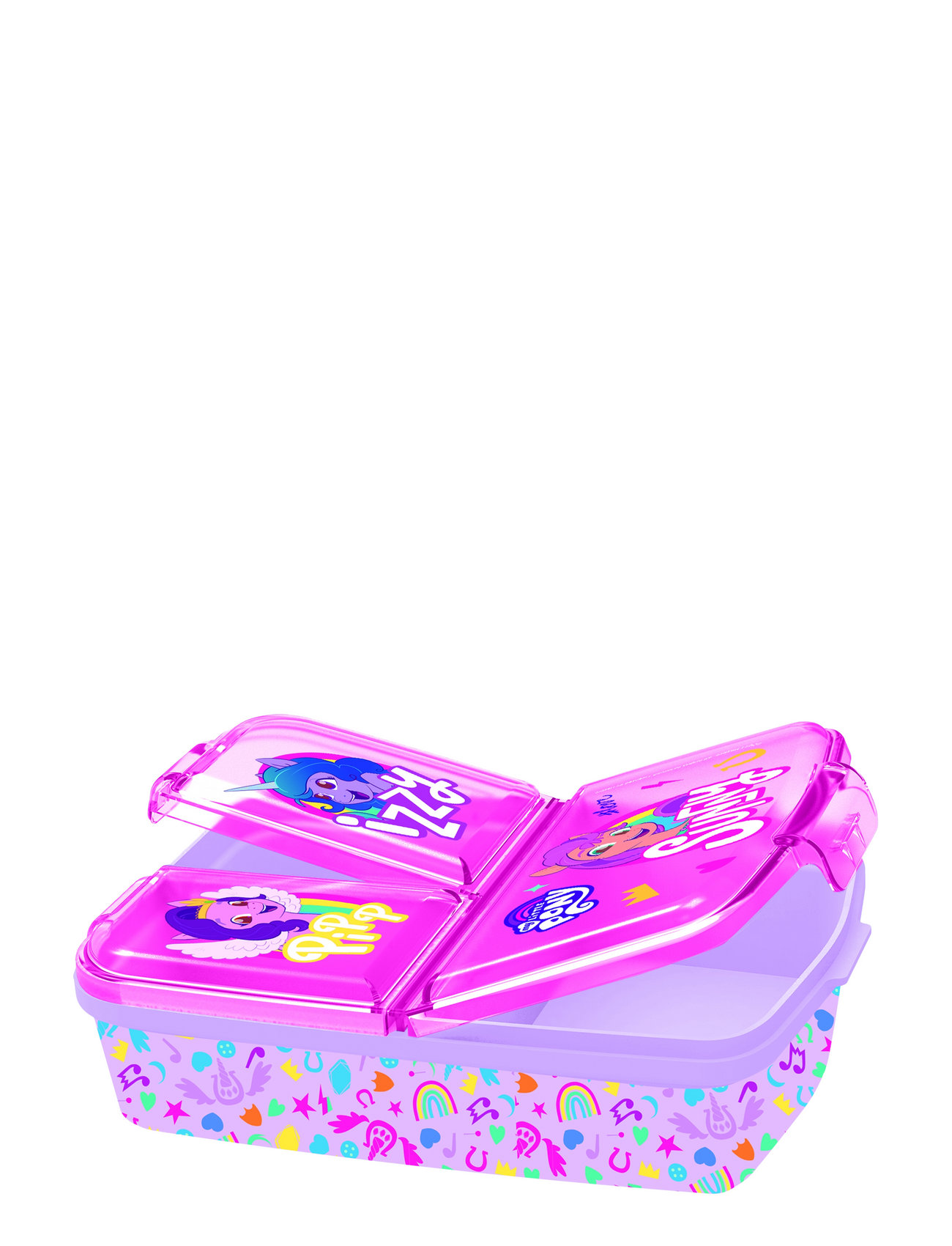 My Little Pony Multi Comp. Sandwich Box Home Meal Time Lunch Boxes Pink My Little Pony