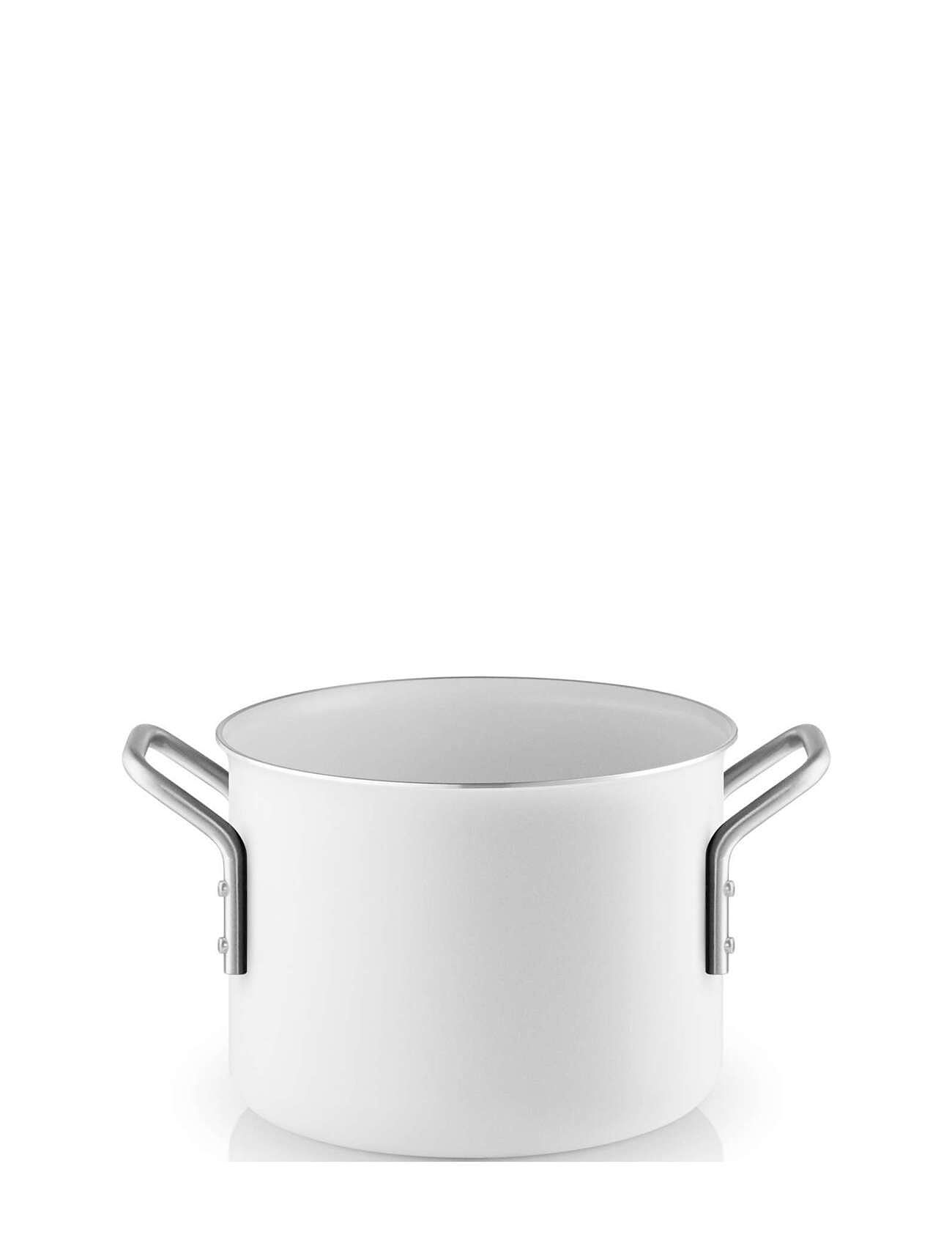 Eva Trio White Line Pot 2.5 L 16 Cm Ceramic Slip-Let® Coating Vit