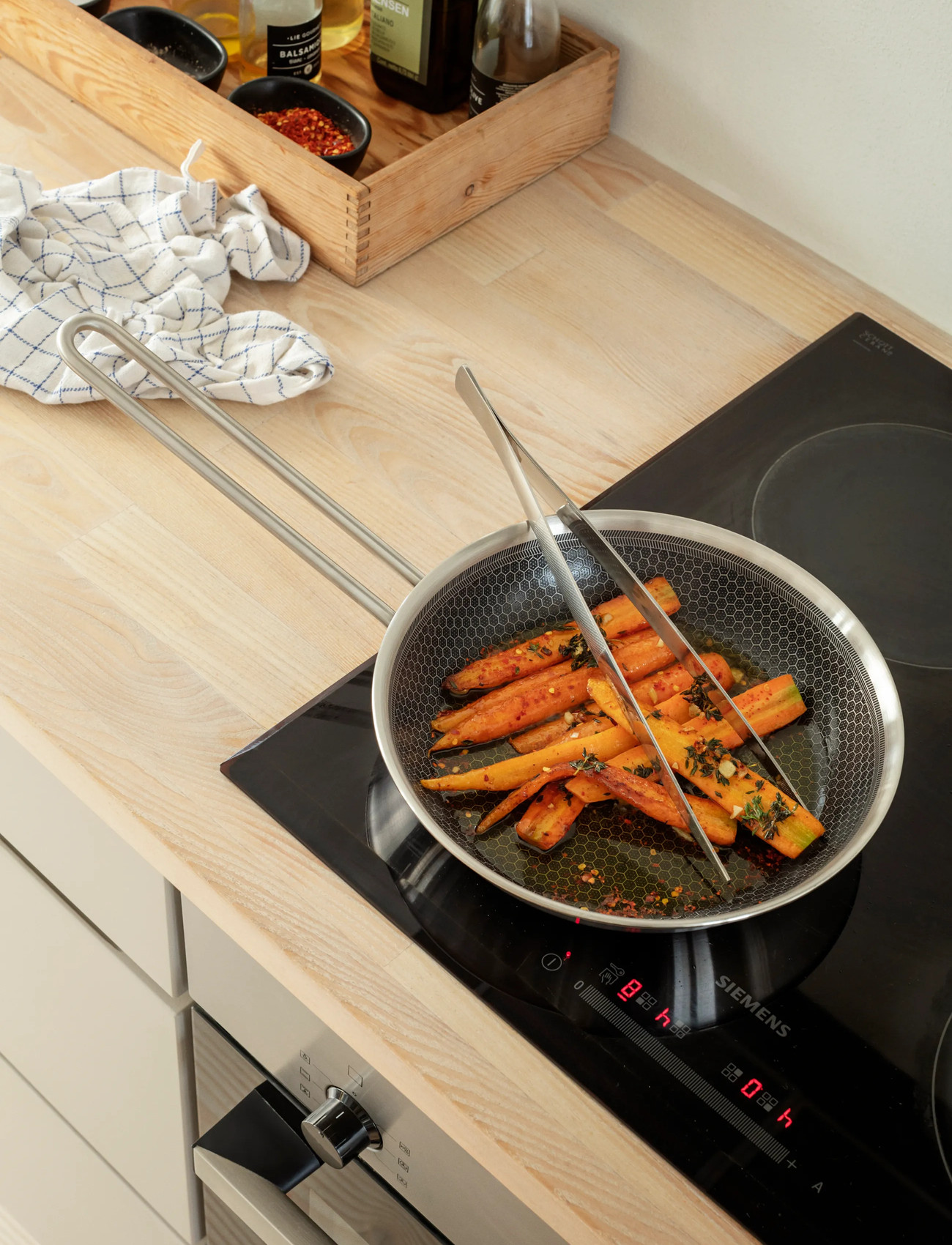 Eva Trio Multi Frying Pan 20 cm Mosaic Ceramic Slip-Let Coating, 20 cm, Silver, Gryder & Pander > Stegepander, Unisex