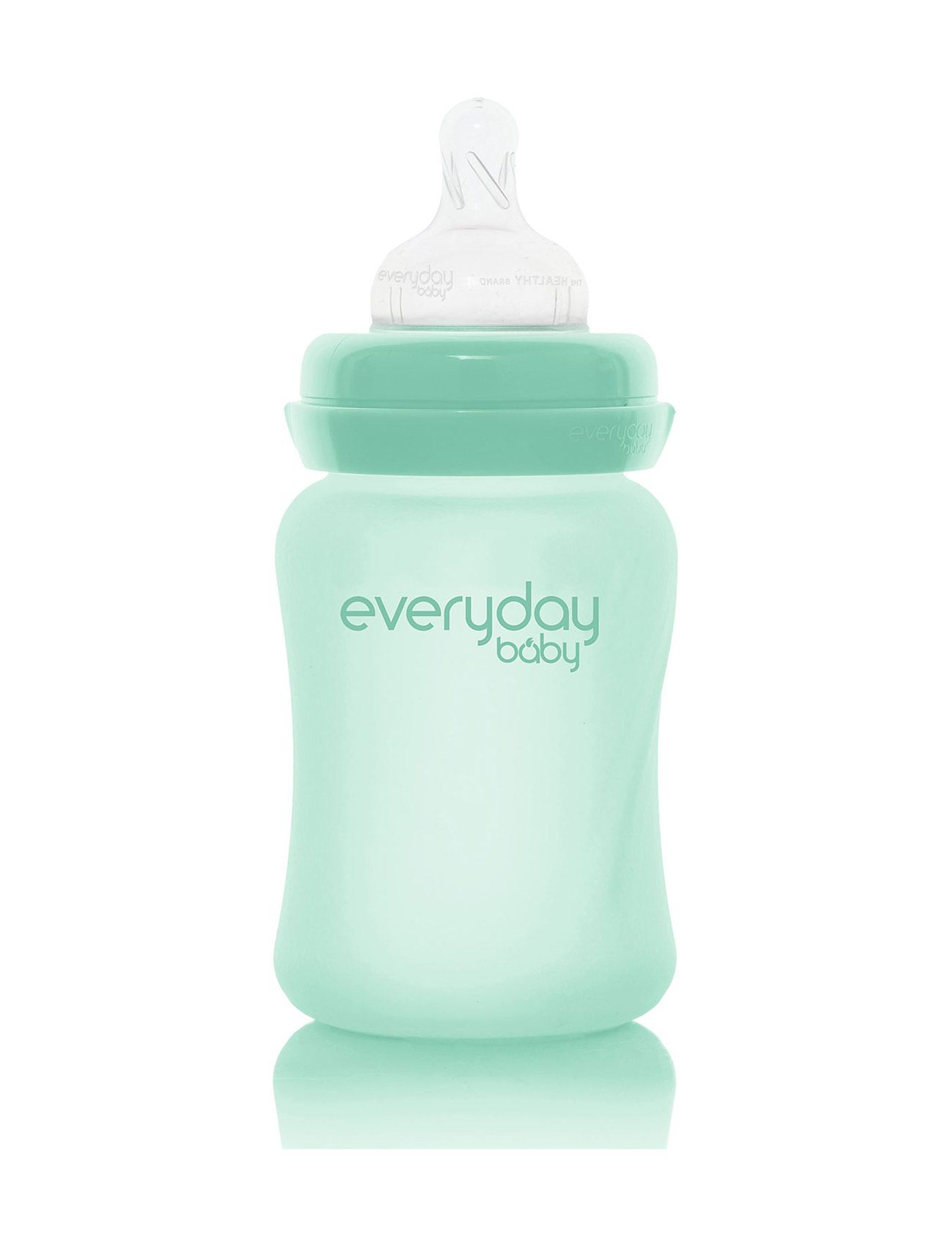 Glass Baby Bottle Healthy + Mint Green 150Ml Green Everyday Baby