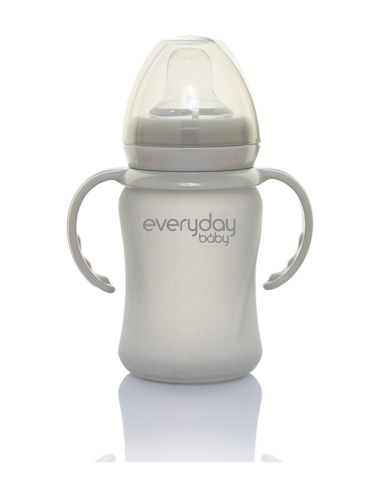 Glass Sippy Cup Healthy + Quiet Grey Grey Everyday Baby