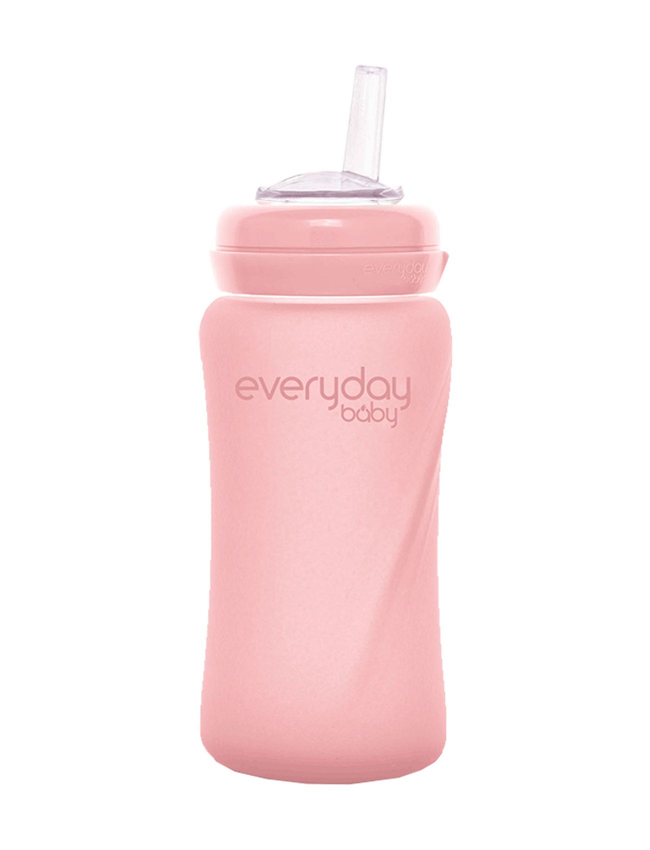Glass Straw Bottle Healthy + Rose Pink Pink Everyday Baby