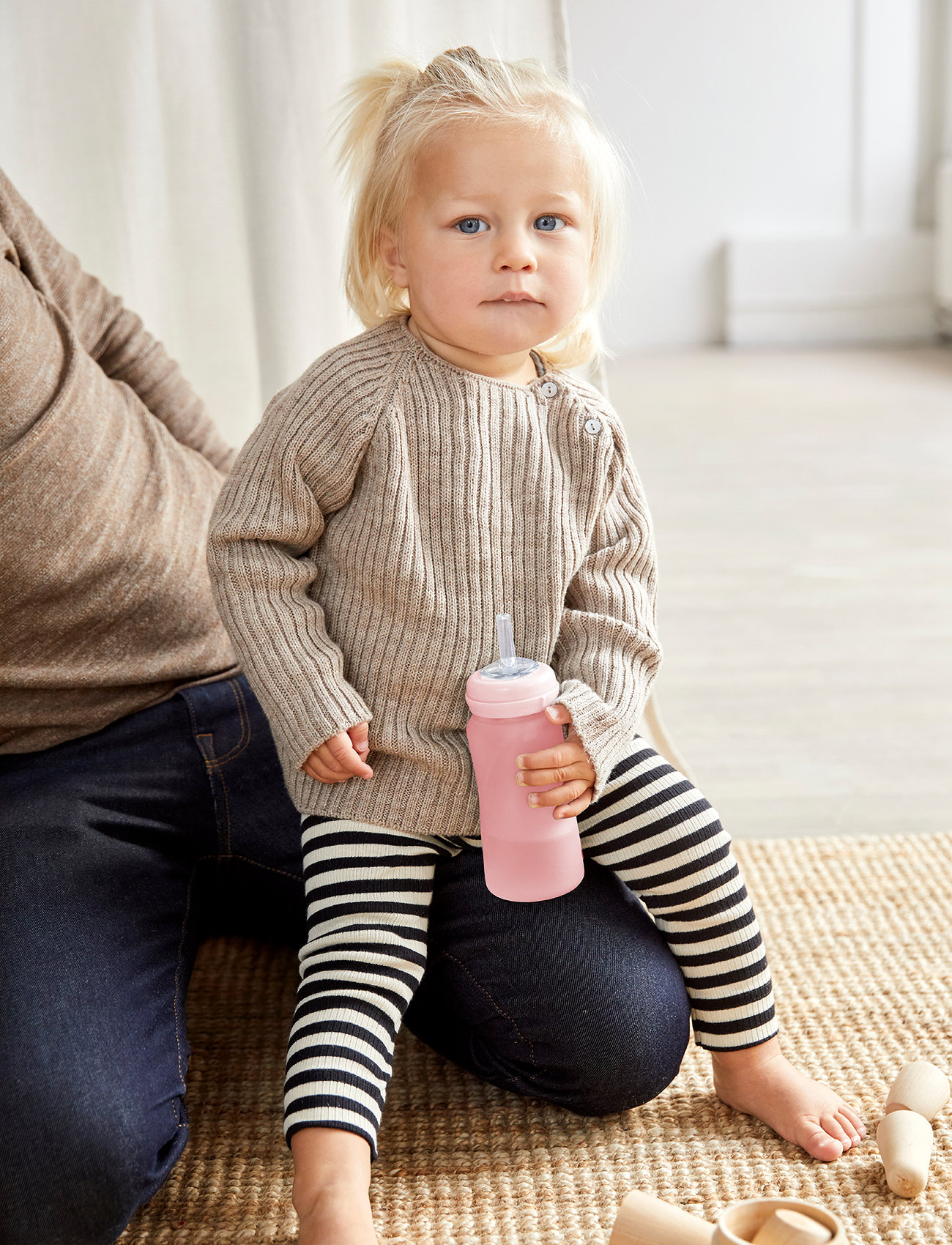 Everyday Baby Glass Straw Bottle Healthy + Rose Pink, 240 ml, Pink, Fodring Af Baby > Suttekopper, Børn