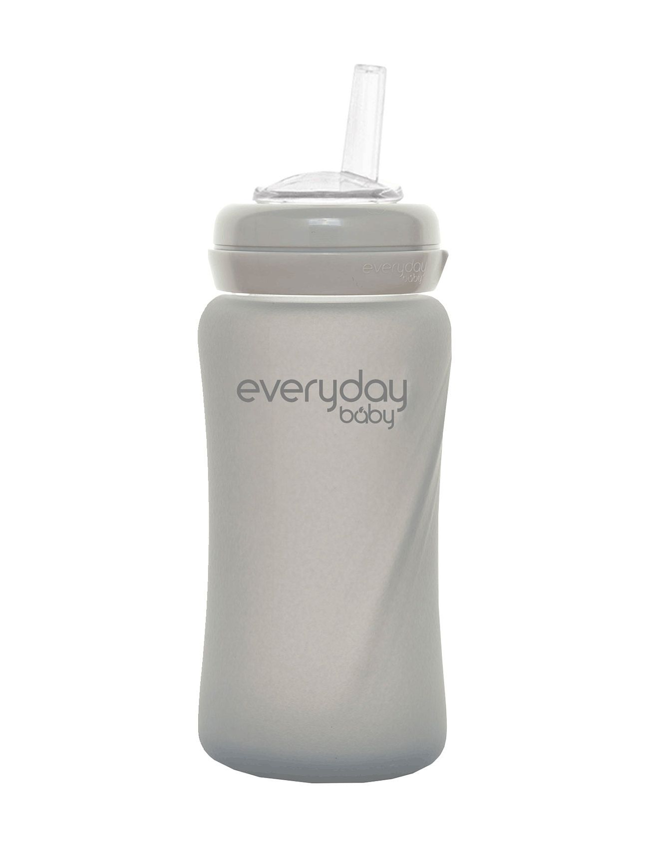 Glass Straw Bottle Healthy + Quiet Grey Grey Everyday Baby