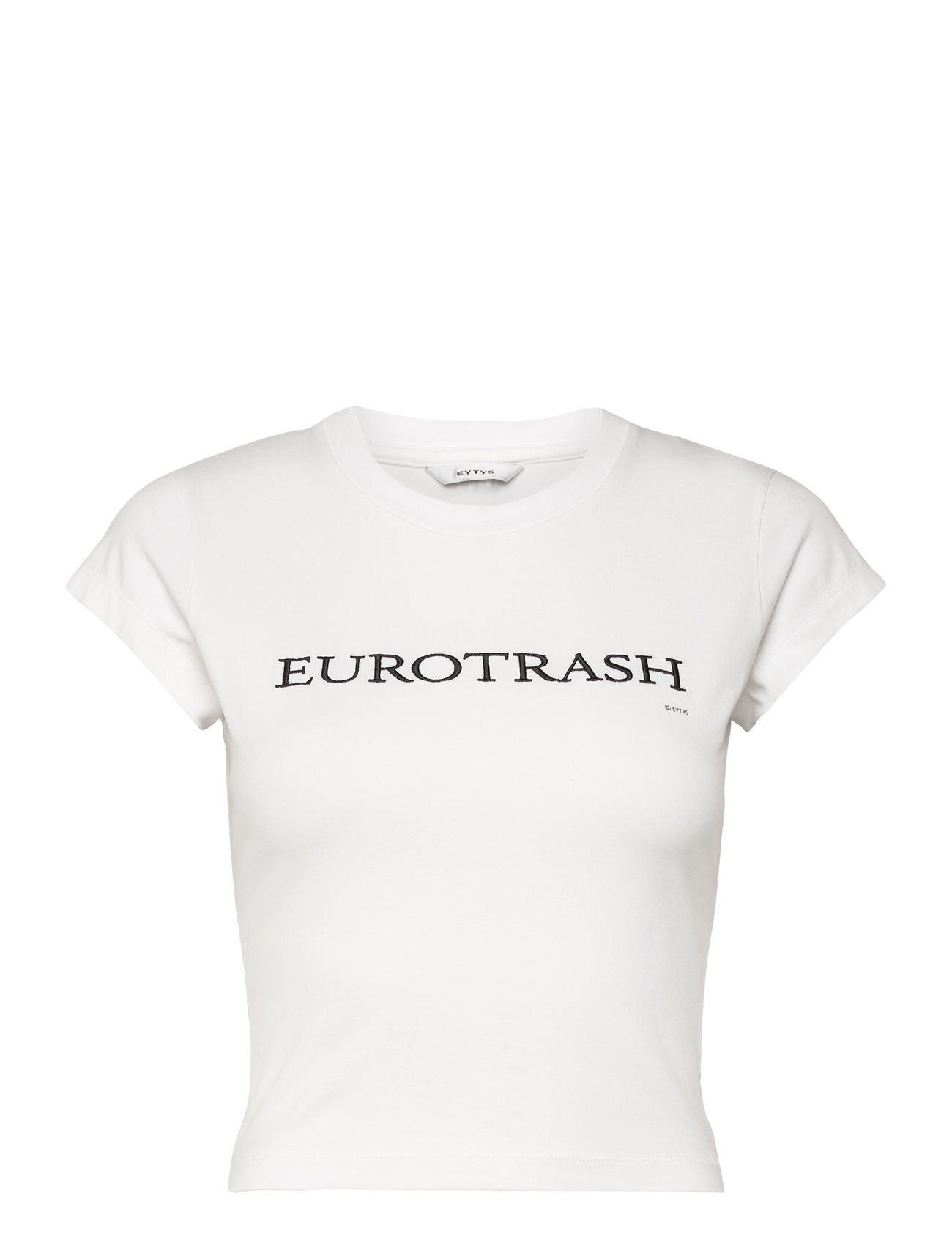 Zion Eurotrash White Designers Crop Tops Short-sleeved Crop Tops White EYTYS