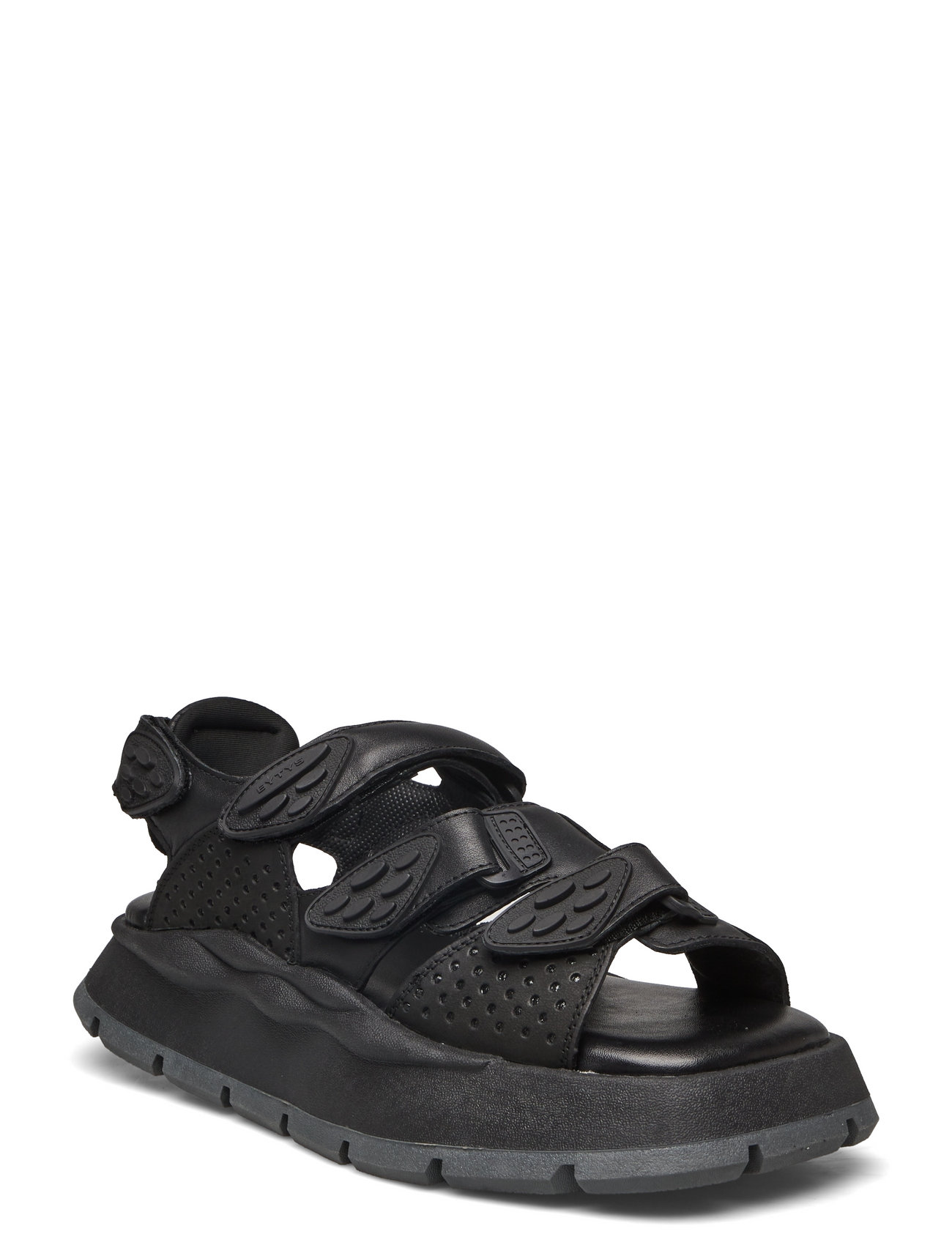 Quest Leather Black Designers Summer Shoes Sandals Black EYTYS