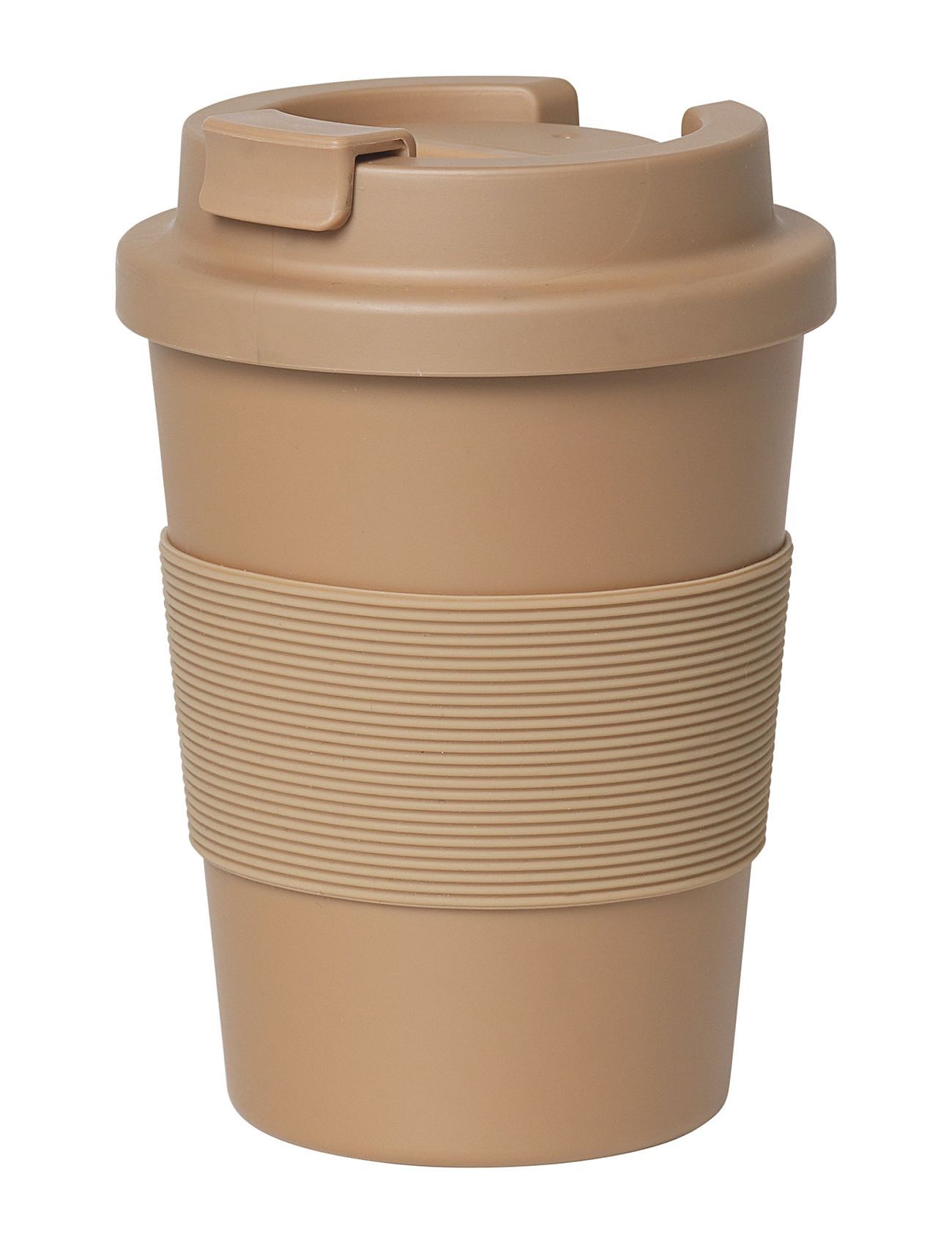 To-Go Coffee Cup - Caramel - Pla Home Tableware Cups & Mugs Thermal Cups Beige Fabelab