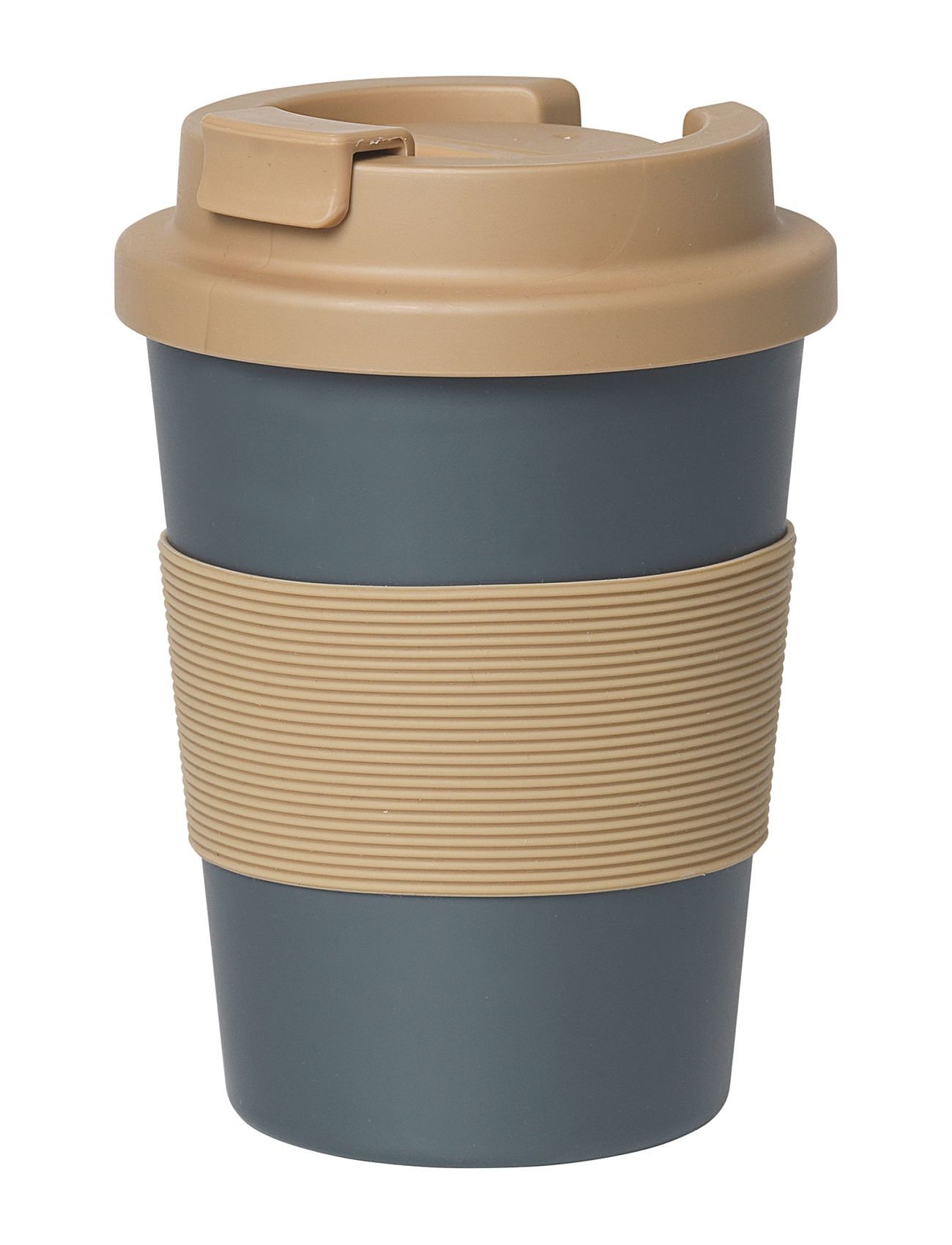 To-Go Coffee Cup - Blue Spruce/ Caramel - Pla Home Tableware Cups & Mugs Thermal Cups Blue Fabelab