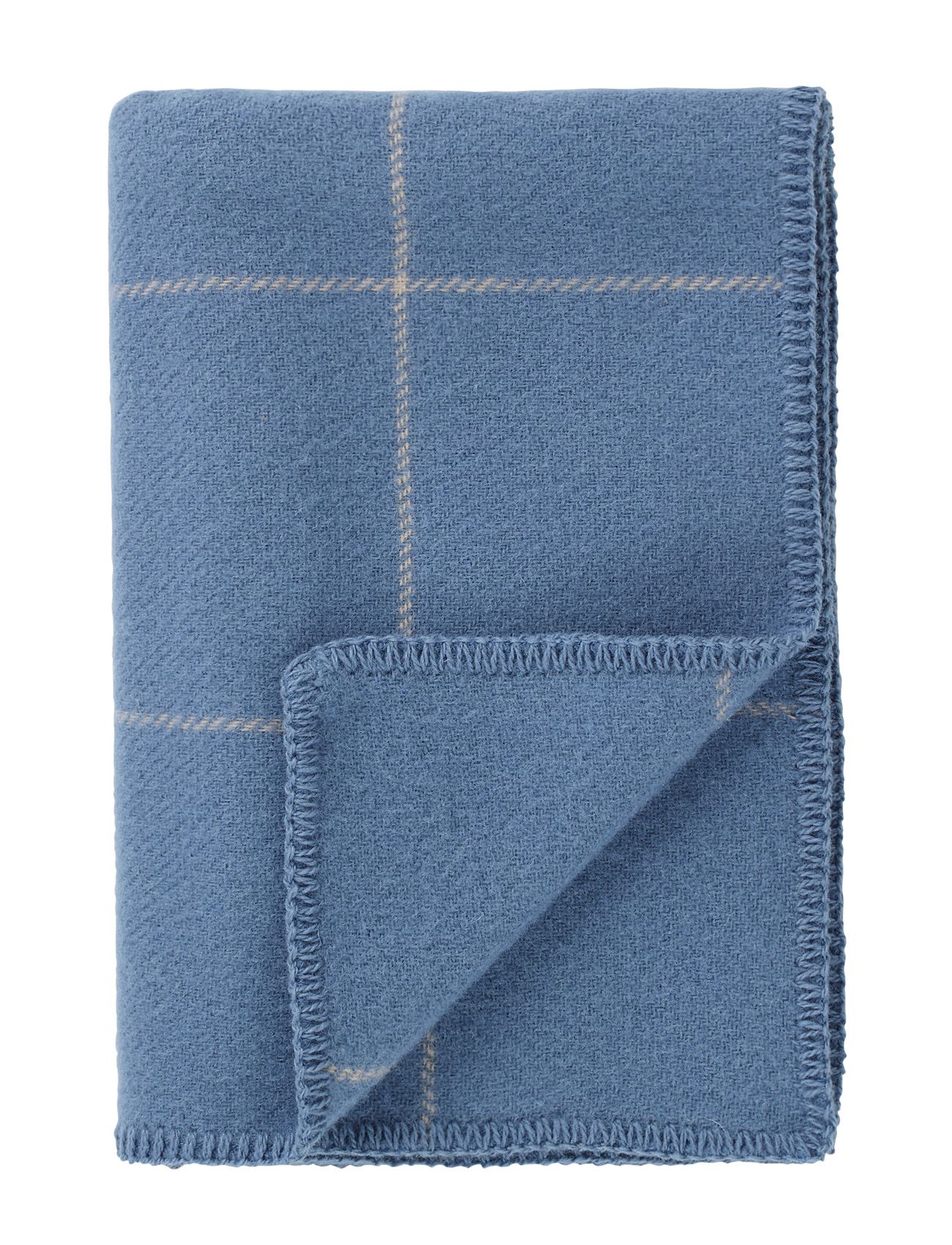 Fabelab "Wool Baby Blanket - Grid Blue Spruce/Caramel Home Sleep Time Blankets & Quilts Fabelab"