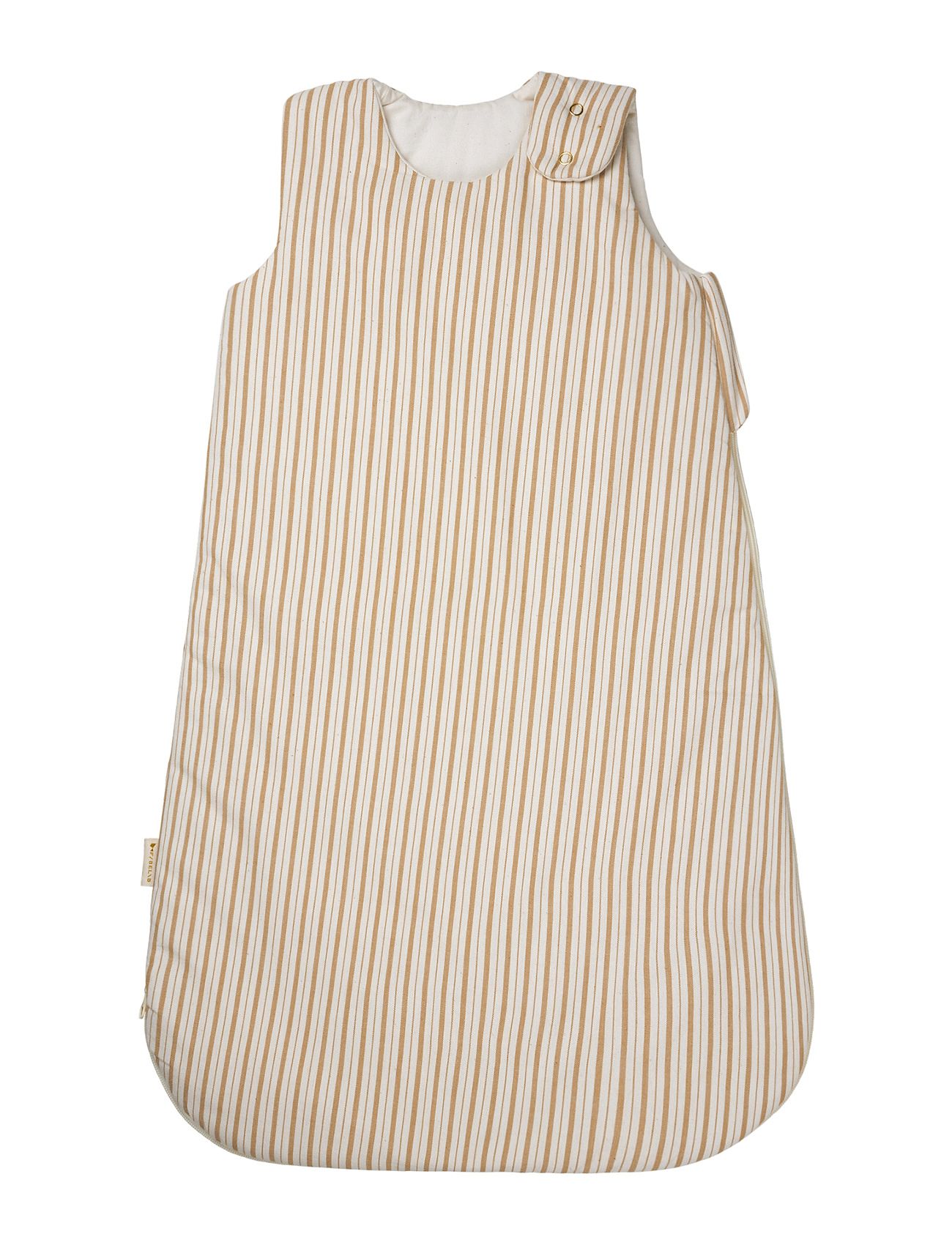 Sleeping Bag - Caramel Stripes 0-6M Home Sleep Time Sleeping Bags Beige Fabelab