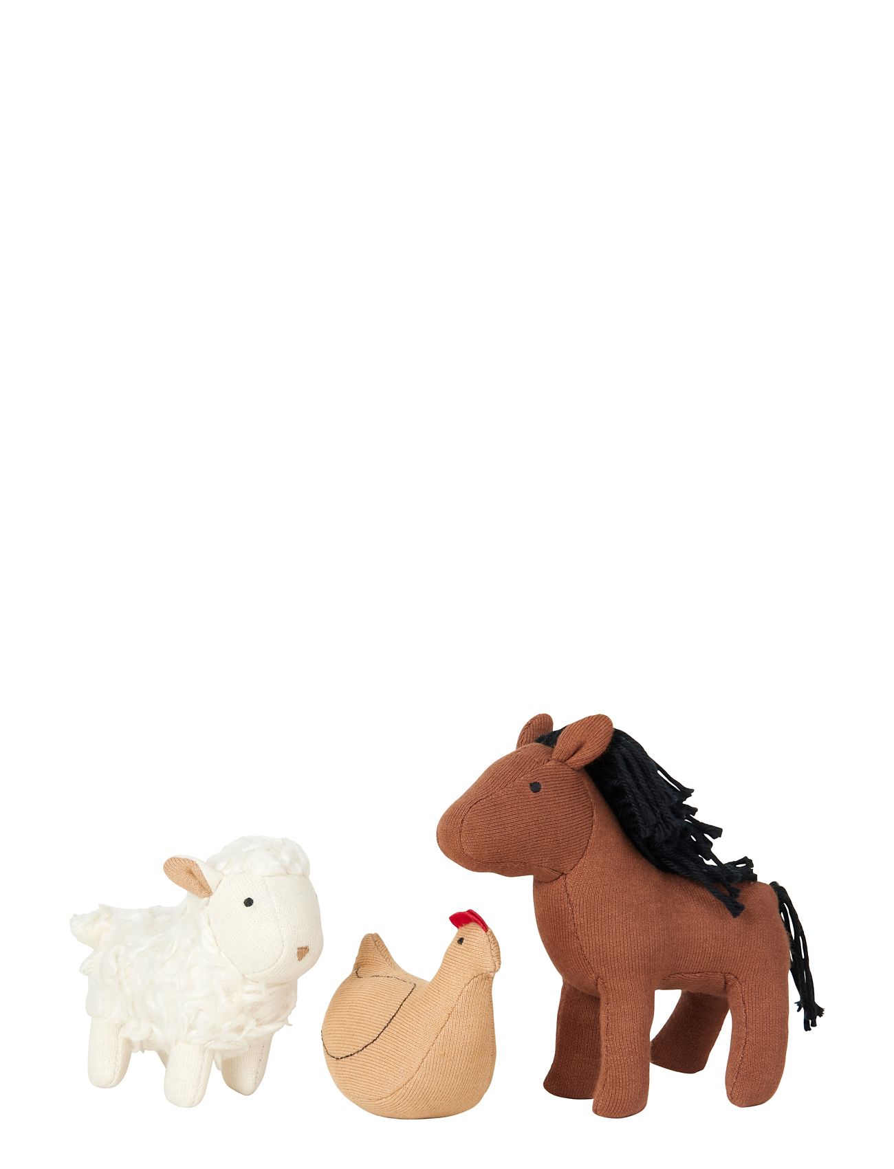 Pocket Friend - Farm Animals Toys Soft Toys Stuffed Animals Multi/patterned Fabelab