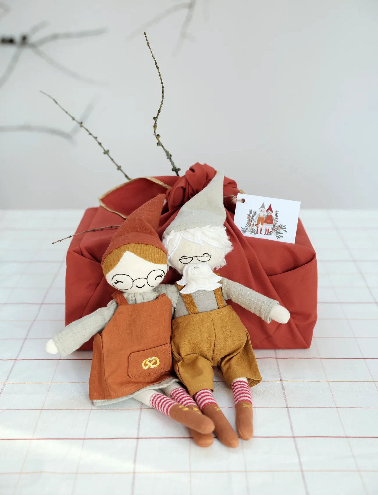 Fabelab Christmas Elf Doll - Nana, One Size, Brown, Soft Legetøj > Stuffed Legetøj, Børn