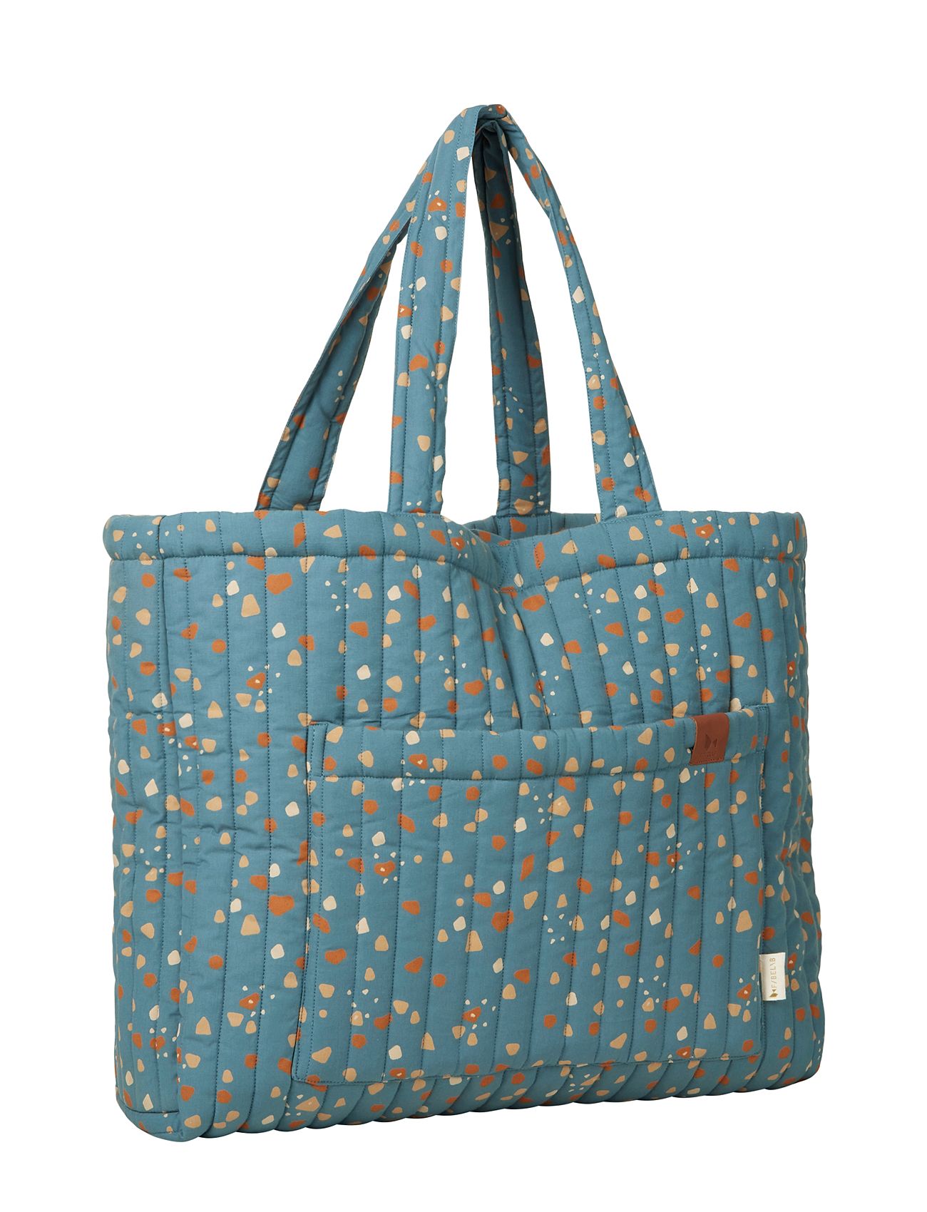 Quilted Tote Bag - Cobblest Blue Fabelab