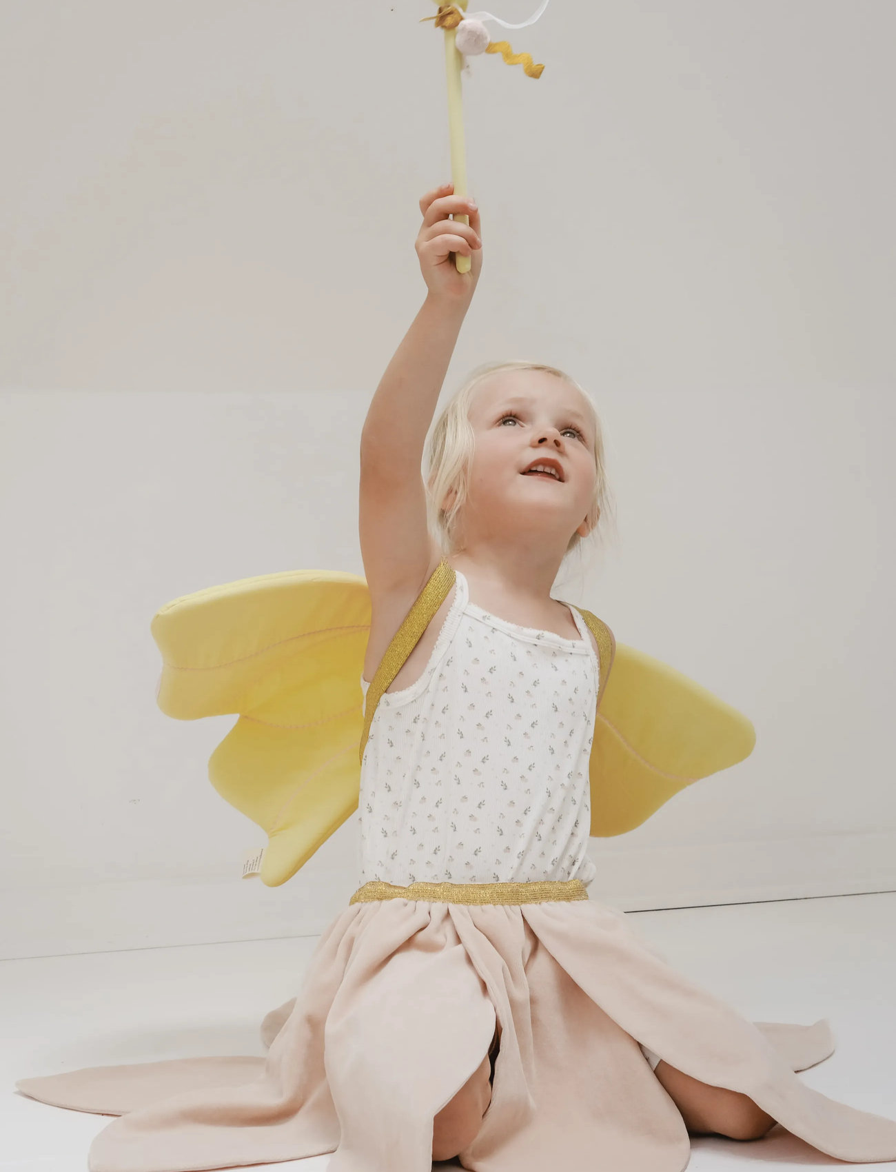 Fabelab Dress-Up - Fairy, 3-5Y, Yellow, Kostumer Og Tilbehør > Karakterkostumer, Børn