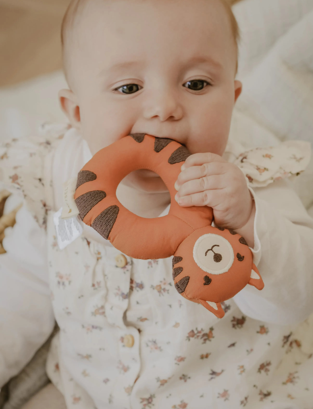 Fabelab Rattle - Tiger, One Size, Orange, Baby Legetøj > Rattles, Børn