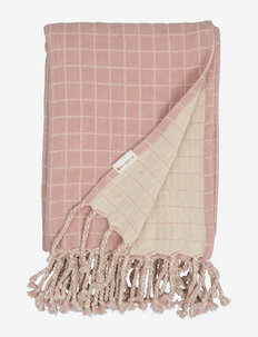 Baby blanket - Grid - Old Rose - blankets - grid - old rose