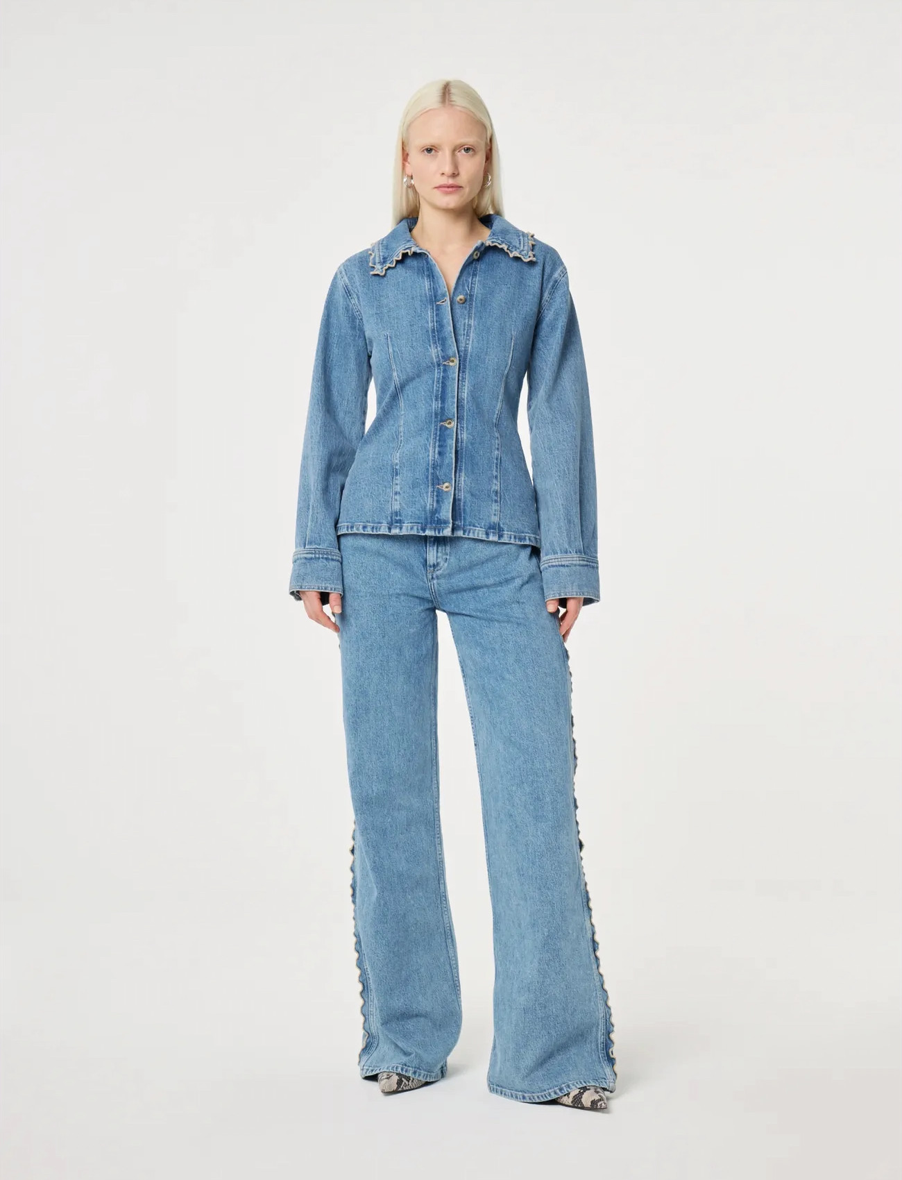 Fabienne Chapot Inda Blouse, 34, Blue, Skjorter > Denim-Skjorter, Dame