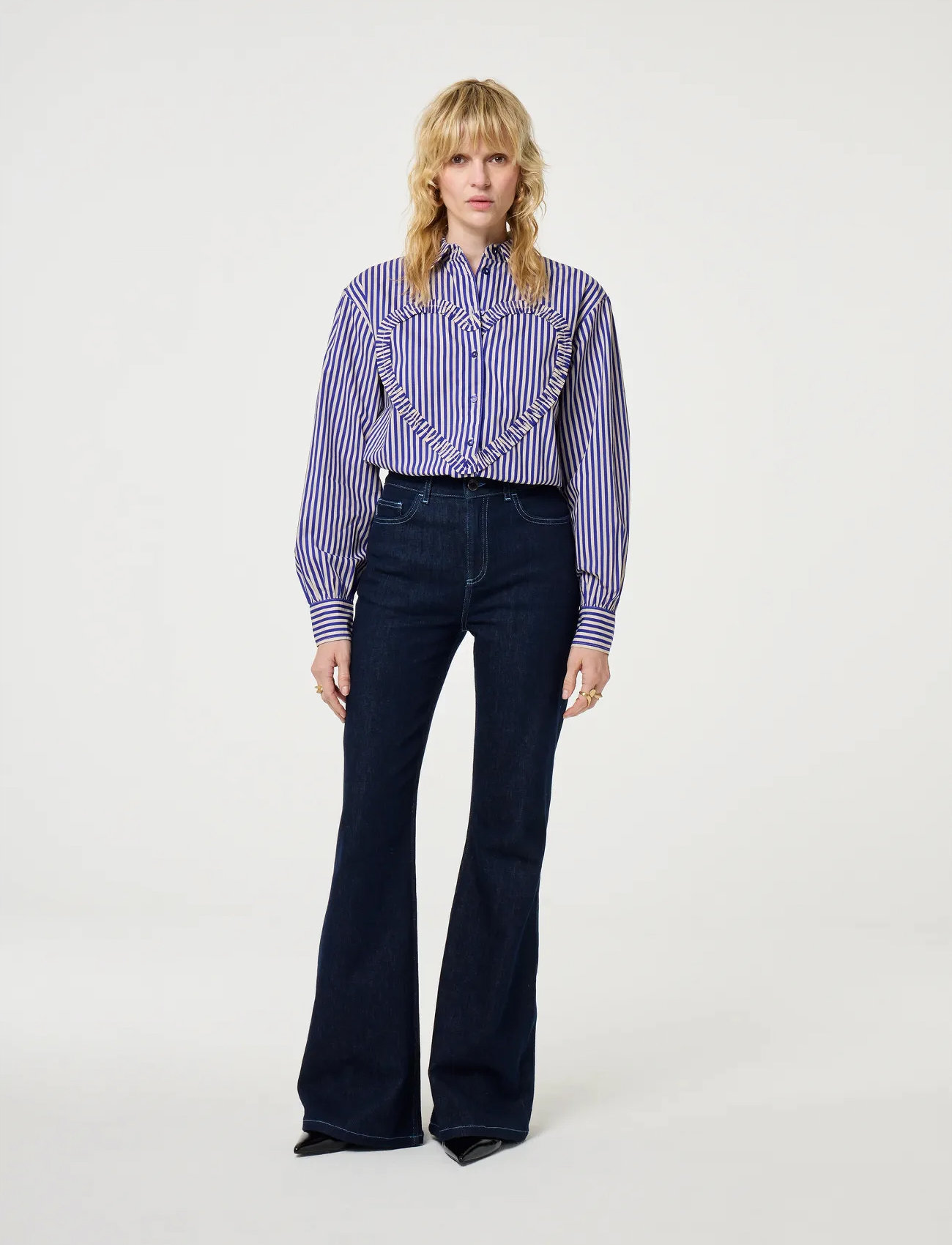 Fabienne Chapot Alex Heart Blouse, 40, Blue, Skjorter > Langærmede, Dame