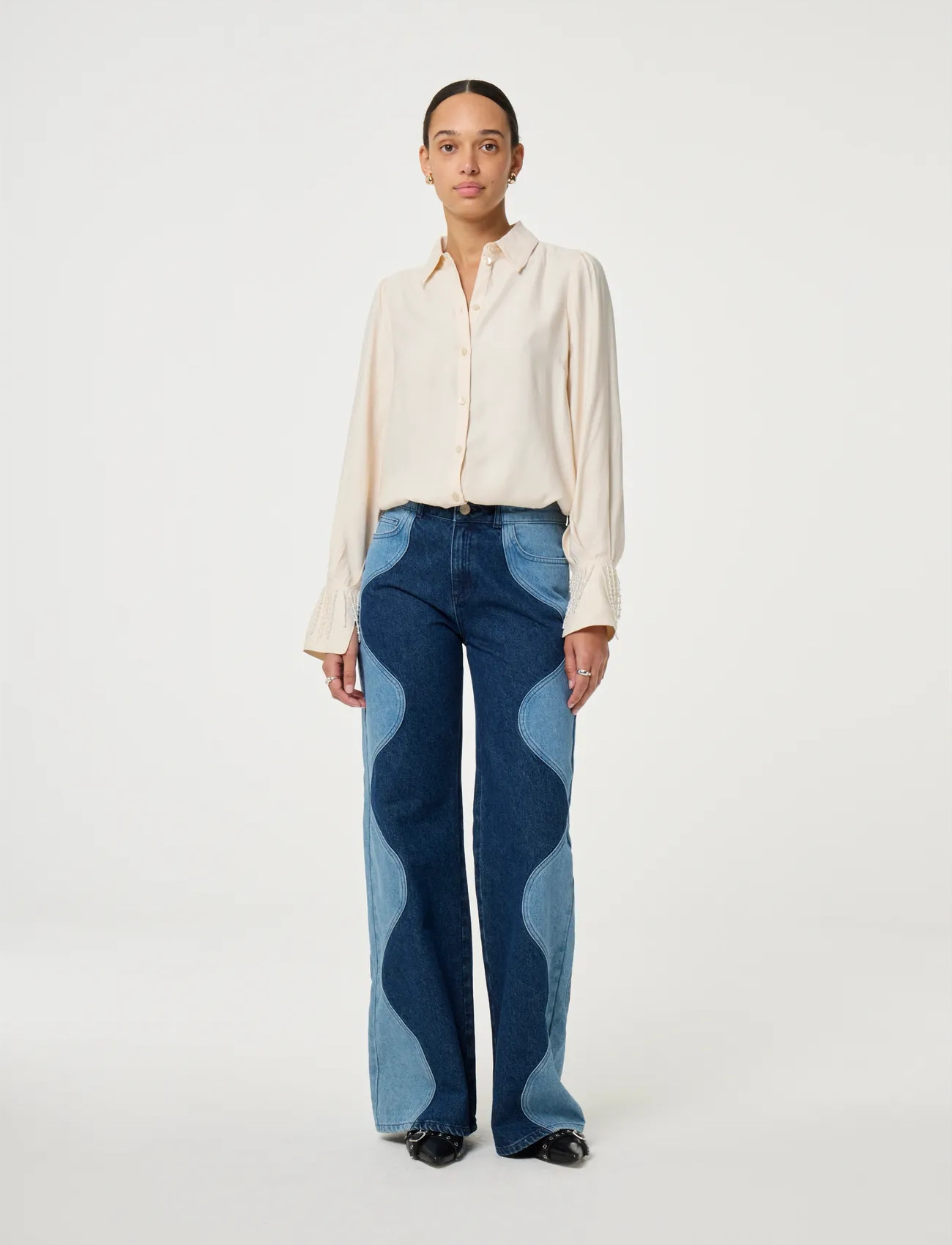 Fabienne Chapot Thea Wavy Jeans, 27 x 32, Blue, Jeans > Vidde, Dame