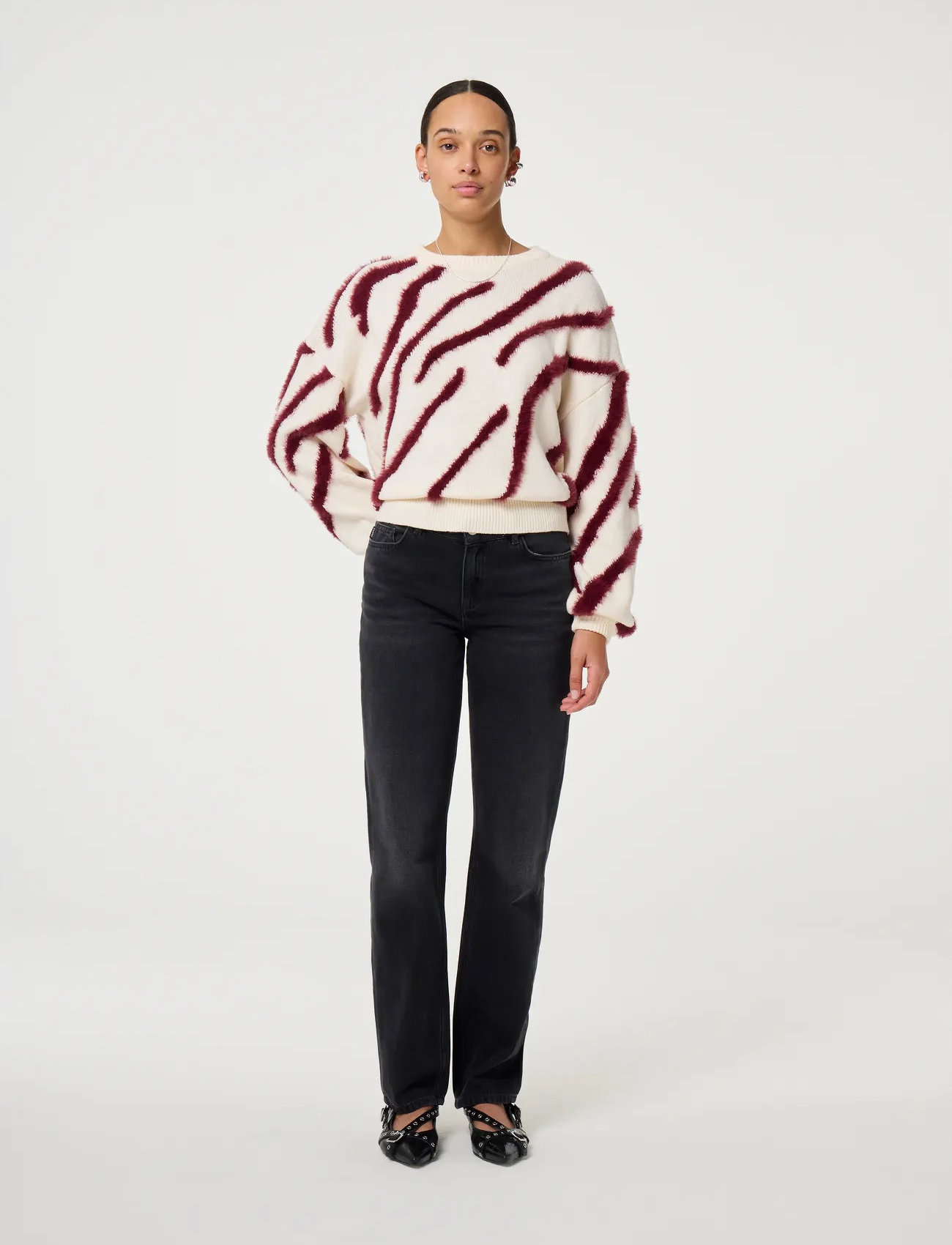 Fabienne Chapot Zebra Pullover, XS, Cream, Strik > Trøjer, Dame