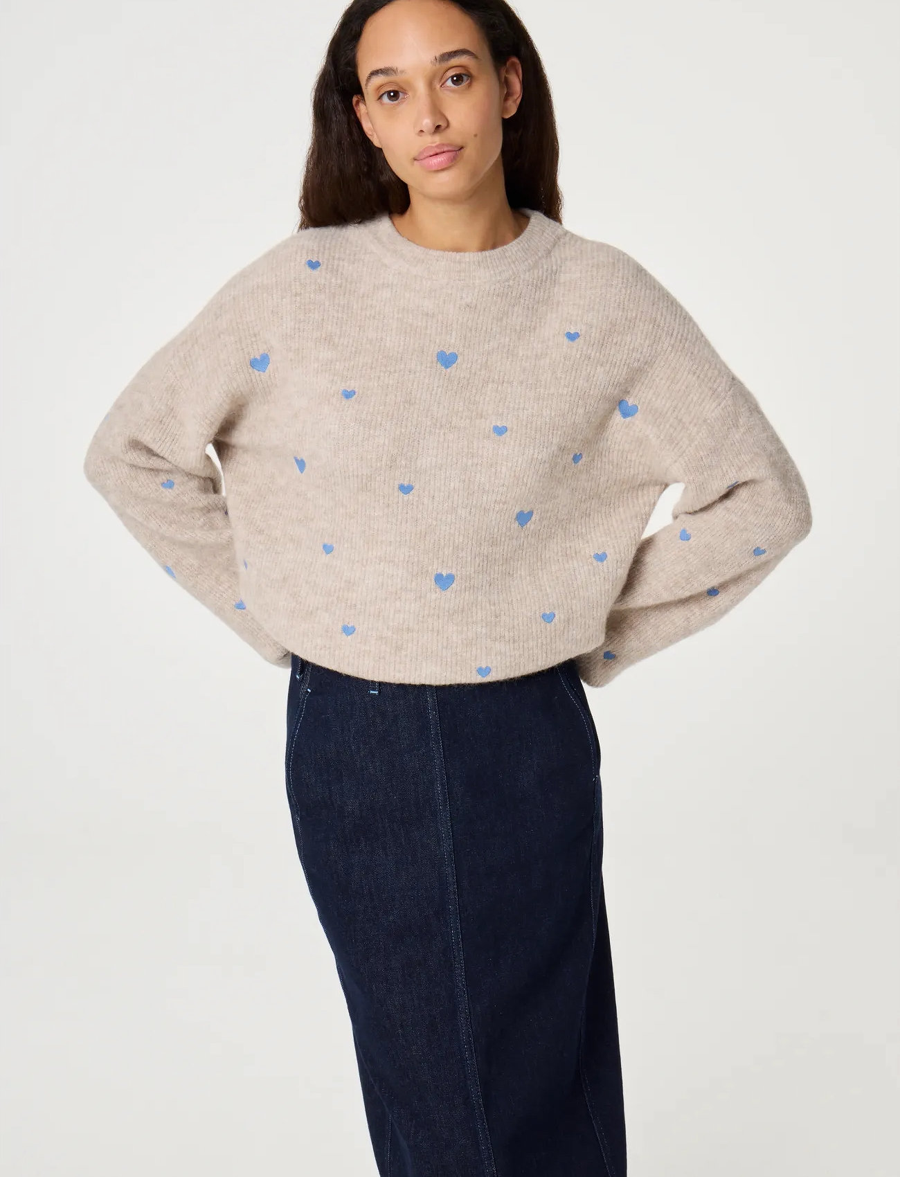 Fabienne Chapot Lidia Pullover, S, Beige, Strik > Trøjer, Dame
